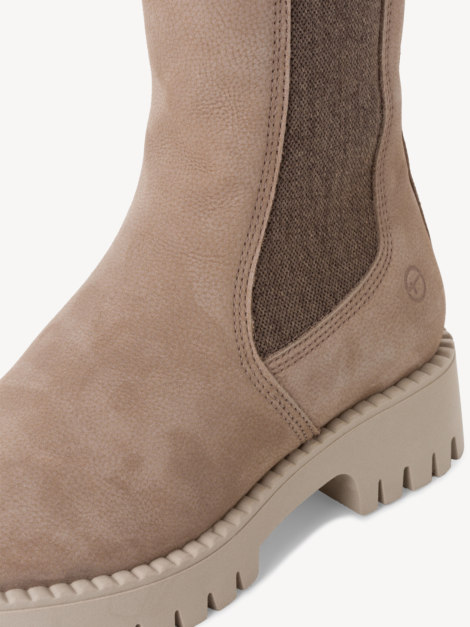 Bottine en cuir - beige doublure chaude