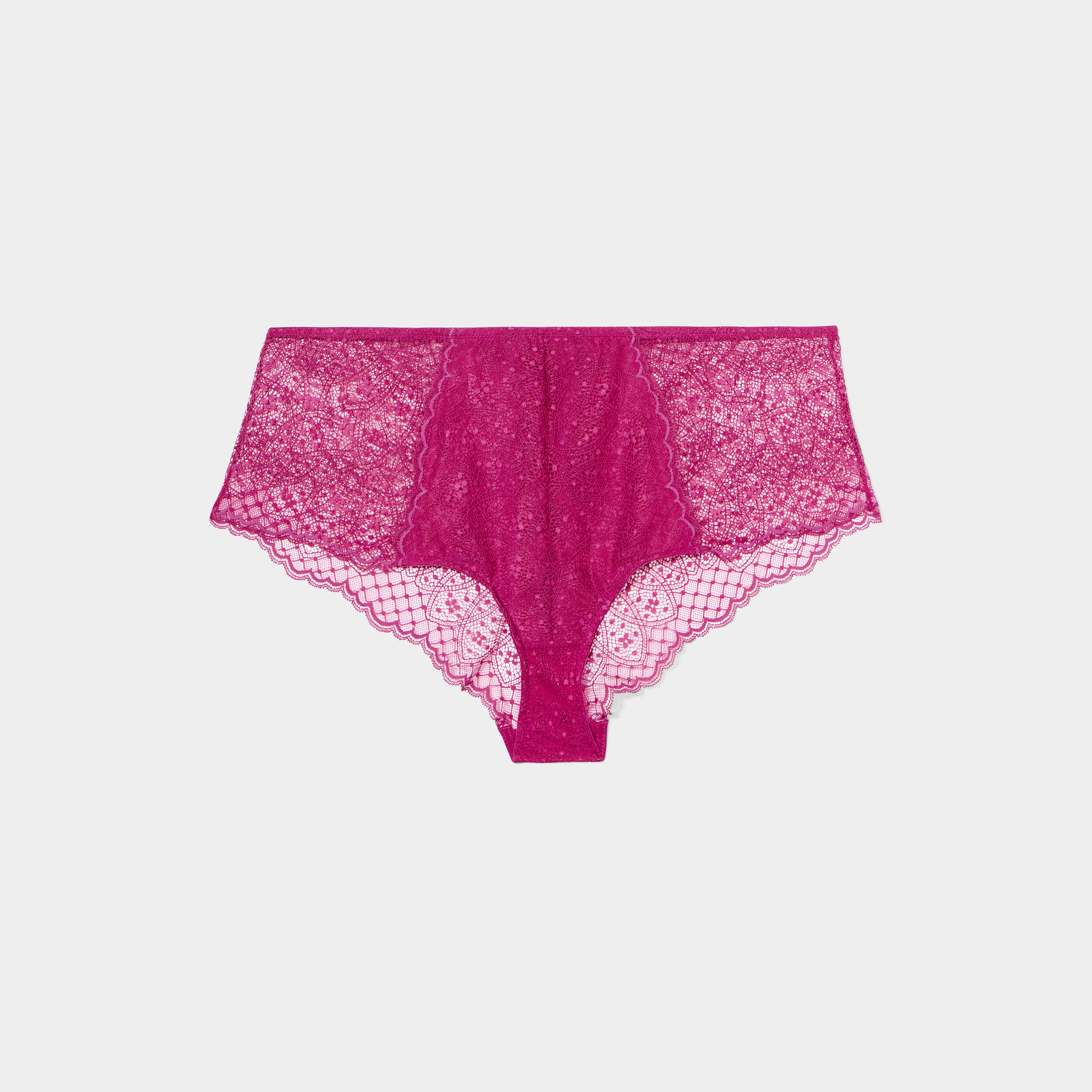 Shorty en dentelle Izzie violet femme grande taille | La Halle