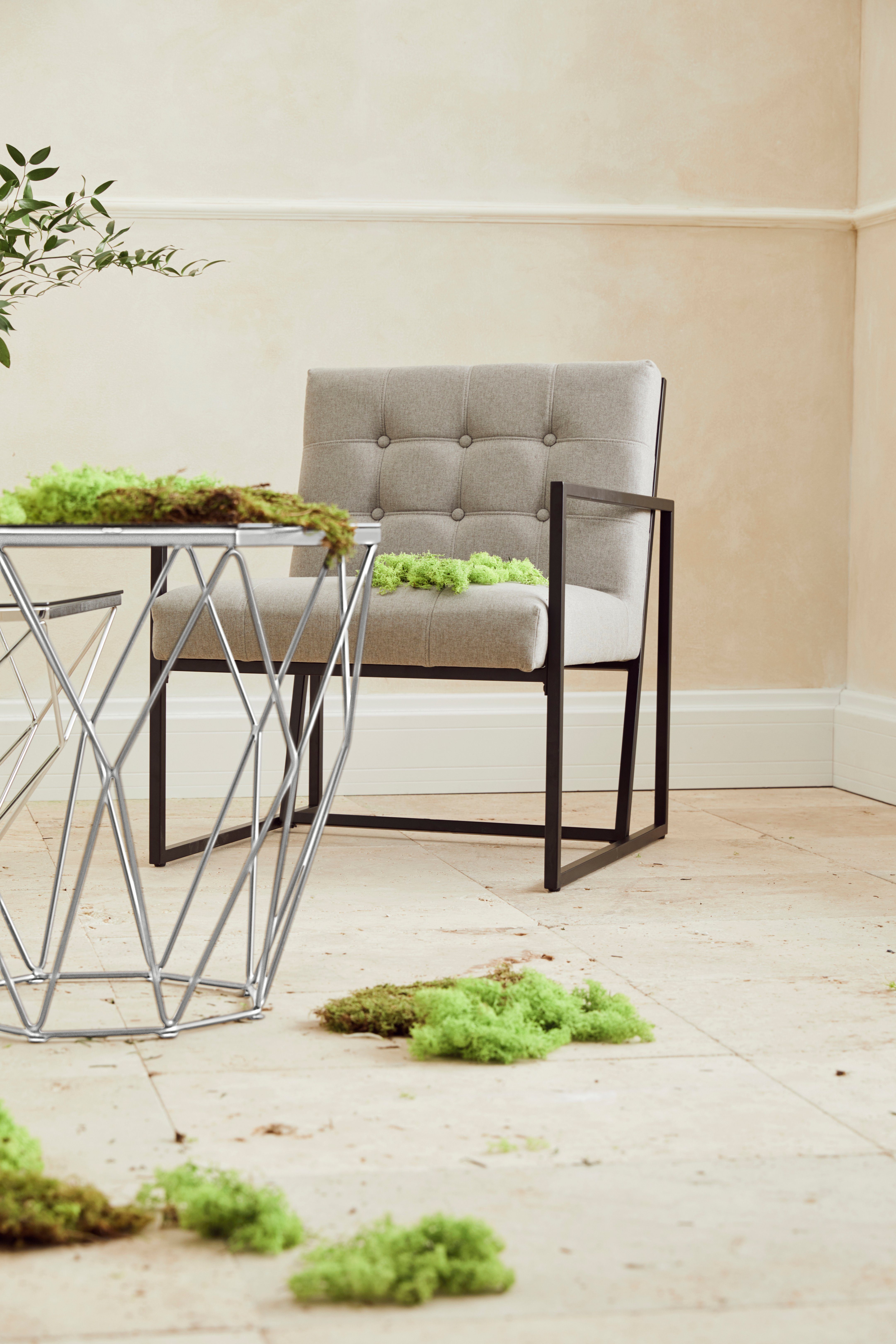 Guido Maria Kretschmer Home&Living Beistelltisch Caen, mit Glasplatte und Metall, Breite 60 cm