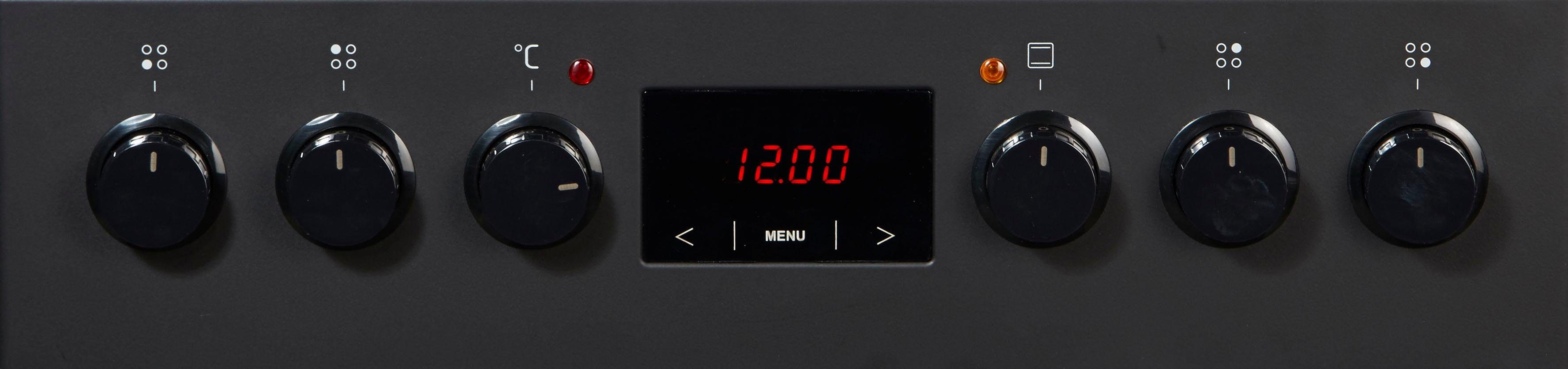 Amica Elektro-Standherd SHC 11503 SM, mit 2-fach-Teleskopauszug, Steam Clean