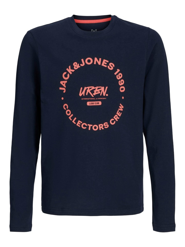 JACK & JONES Junior Langarmshirt JJSIMON TEE LS CREW NECK MNI in sky captain günstig kaufen