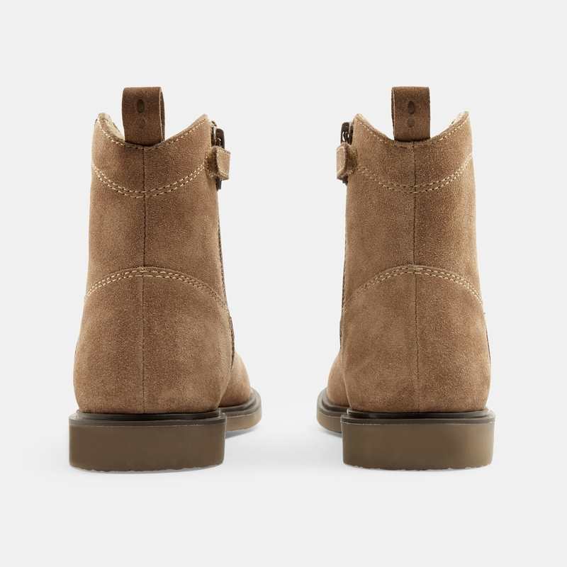 Boots en cuir blanches fille