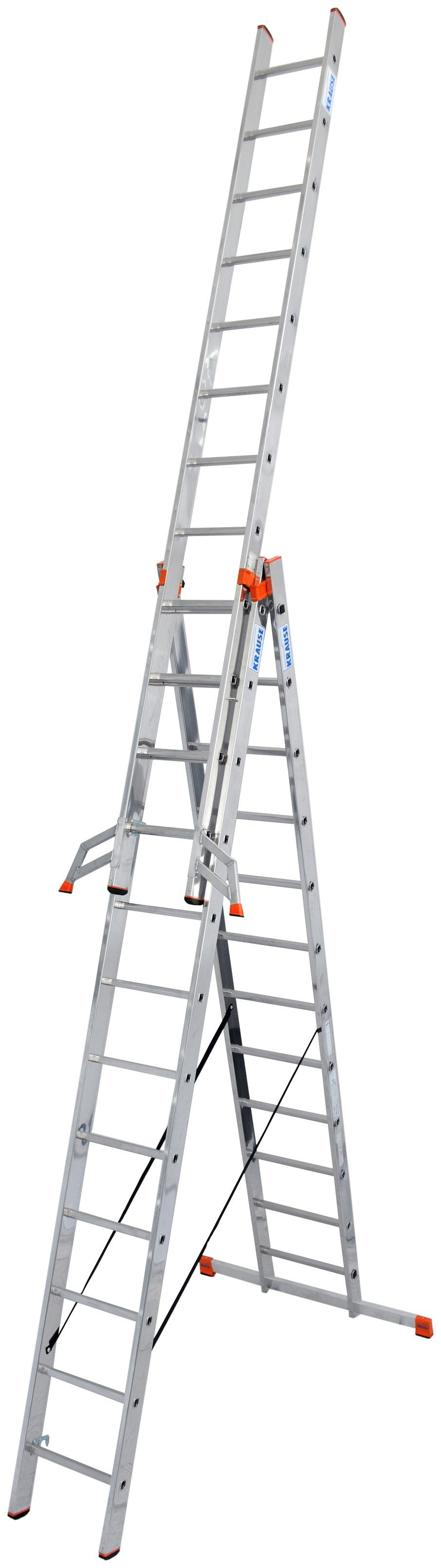 KRAUSE Vielzweckleiter Tribilo, Alu, 3x12 Sprossen, Arbeitshöhe ca. 930 cm