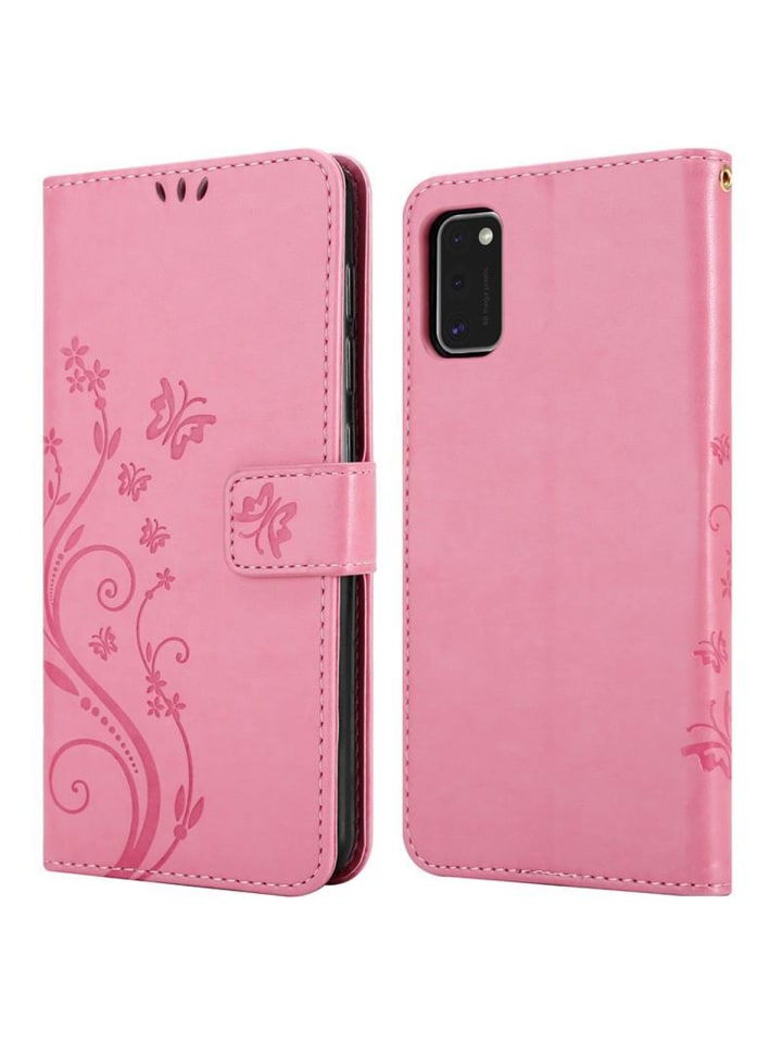 cadorabo Hülle für Samsung Galaxy A41 Blumen Design in FLORAL ROSA günstig kaufen onesize