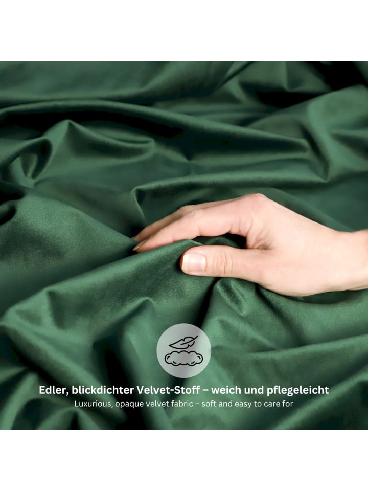 Tom Tailor TT Ösenvorhang VelvetSignature 140 x 250 cm in Grün günstig kaufen 140 x 250 cm