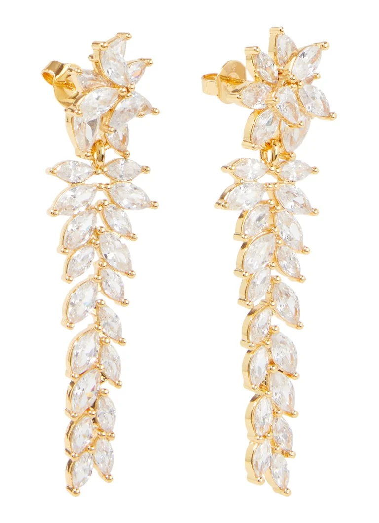 Franky Amsterdam The Romantic Bride gold-plated stud earrings