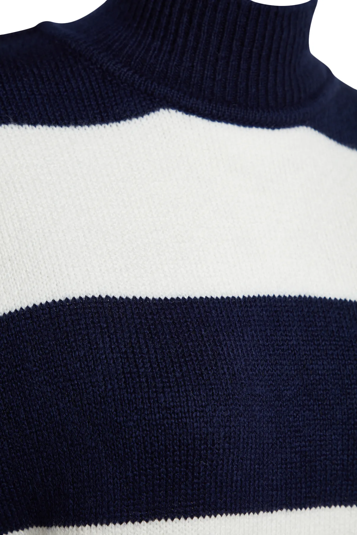 Trendyol Collection  Marineblaues Mini-Strickpulloverkleid mit hohem Kragen TWOAW24EL00059