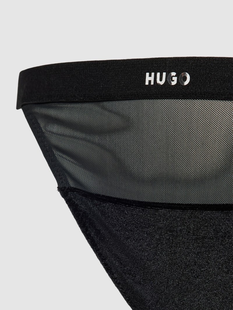 String in semitransparentem Design Modell 'Velvet' in schwarz