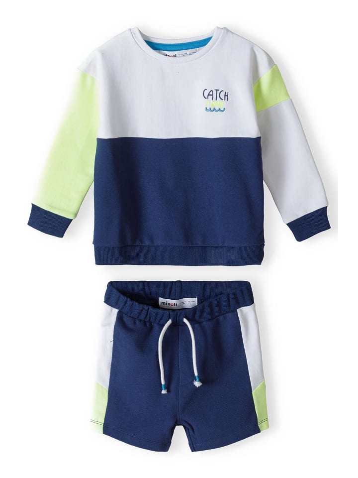 Minoti 2tlg. Outfit: Bluse & Shorts catch 7 in dunkelblau günstig kaufen