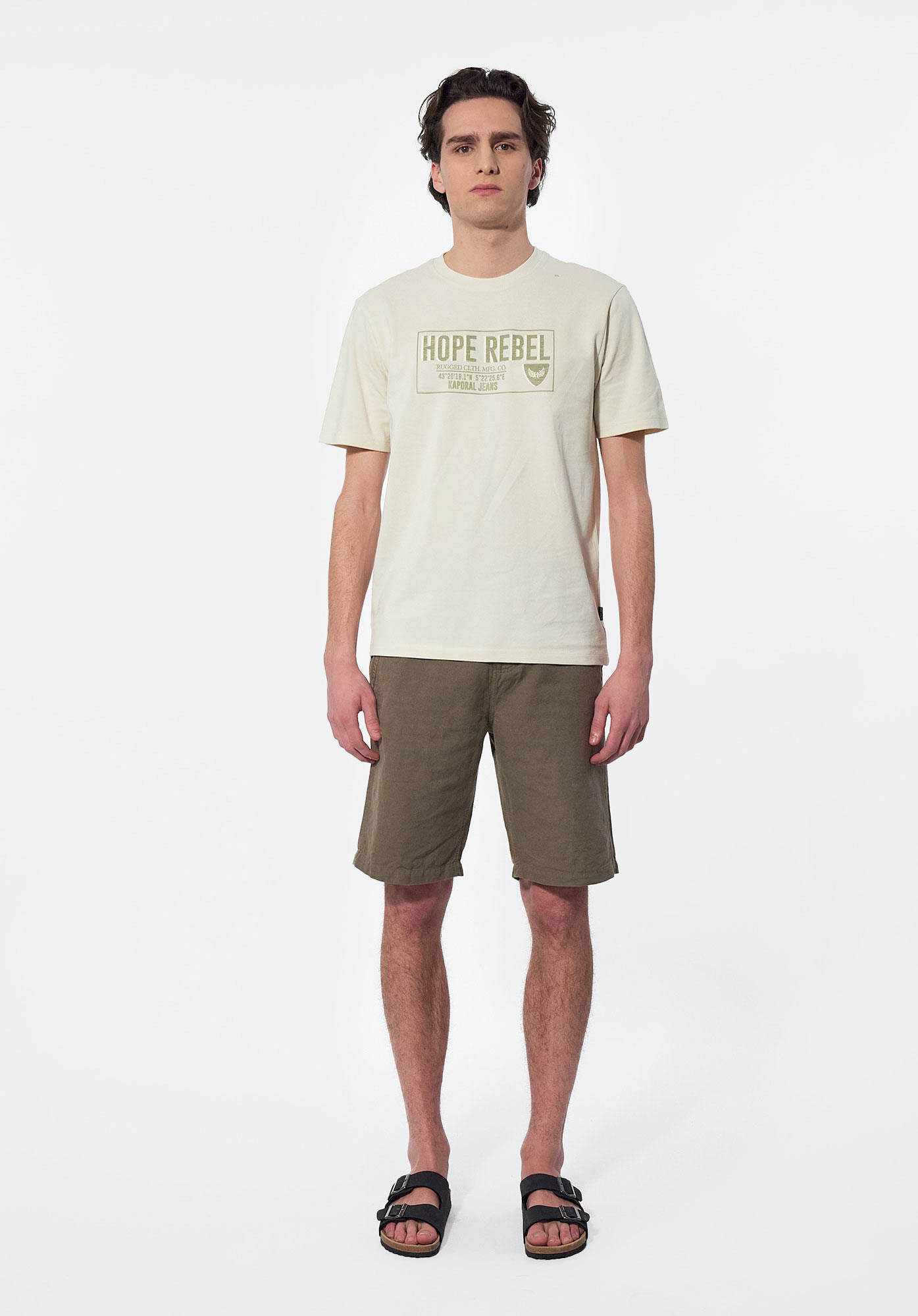 CARNO  T-shirt écru Homme en 100% coton bio