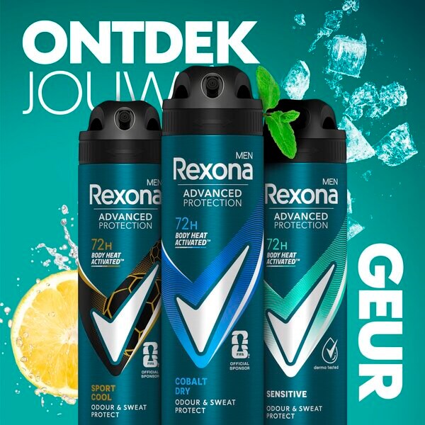 Rexona Men Advanced Protection Cobalt Dry antitranspiranta aerosols vīriešiem 150 ml