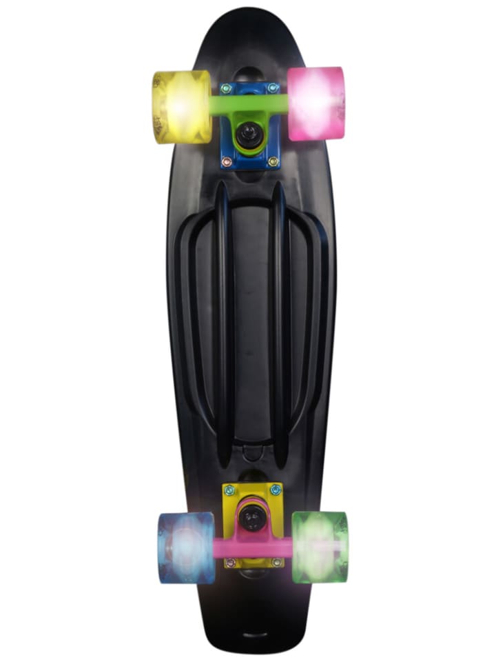 No Rules Skateboard ABEC 5 Fun Neon, mit Leuchtrollen, ab 4 Jahre günstig kaufen onesize