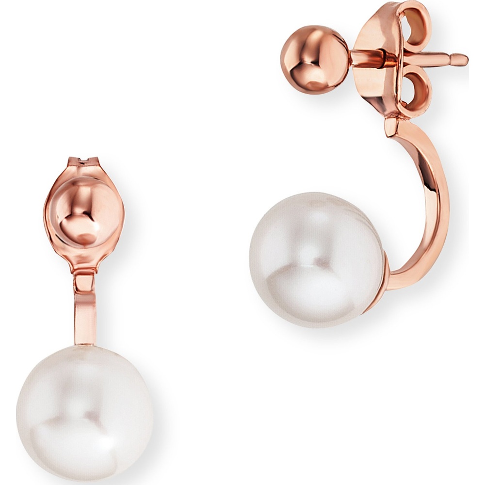 caï Boucles d'oreilles à fermoir à poussette 925 Argent Boucles d'oreilles