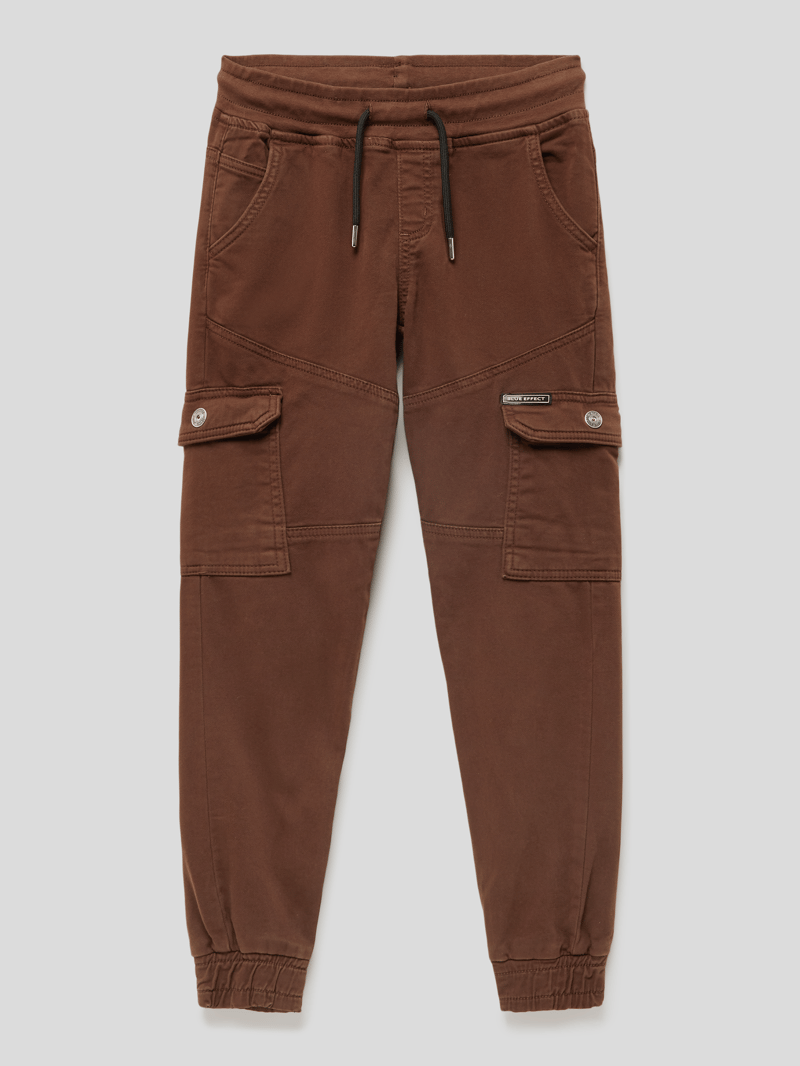 Jogpants mit Cargotaschen Modell 'NORMAL' in schokobraun