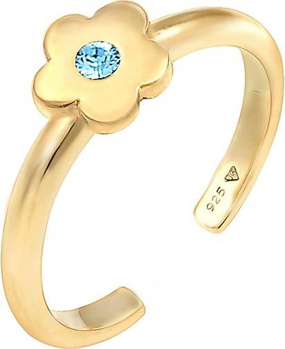 Elli Ring Kinder Blume Kristall 925er Silber