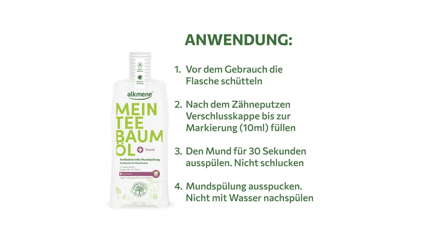 alkmene Mein Teebaumöl Antibakterielle Mundspülung 500 ml