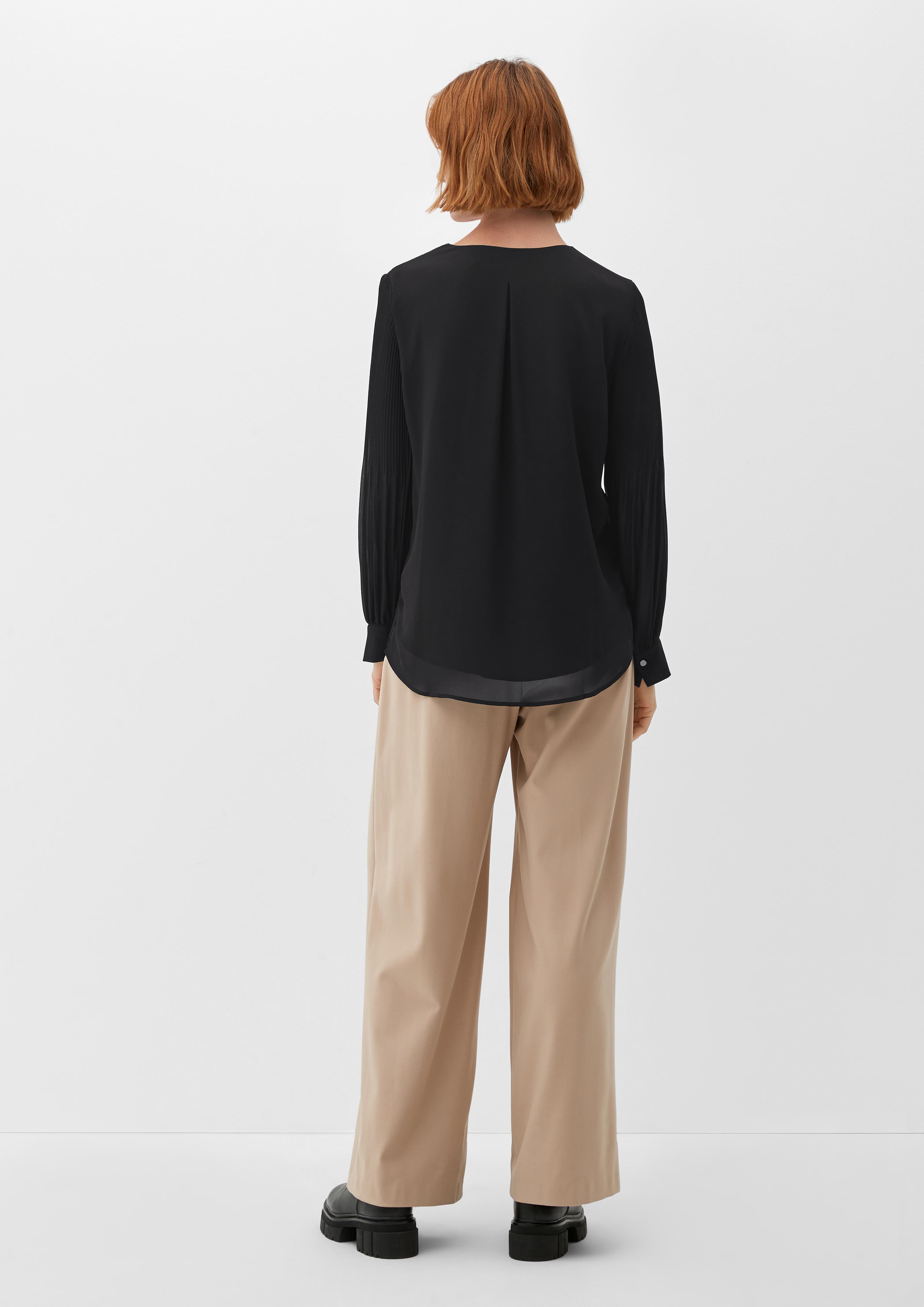 Blusenshirt mit Plissée-Ärmeln  2126248-9999