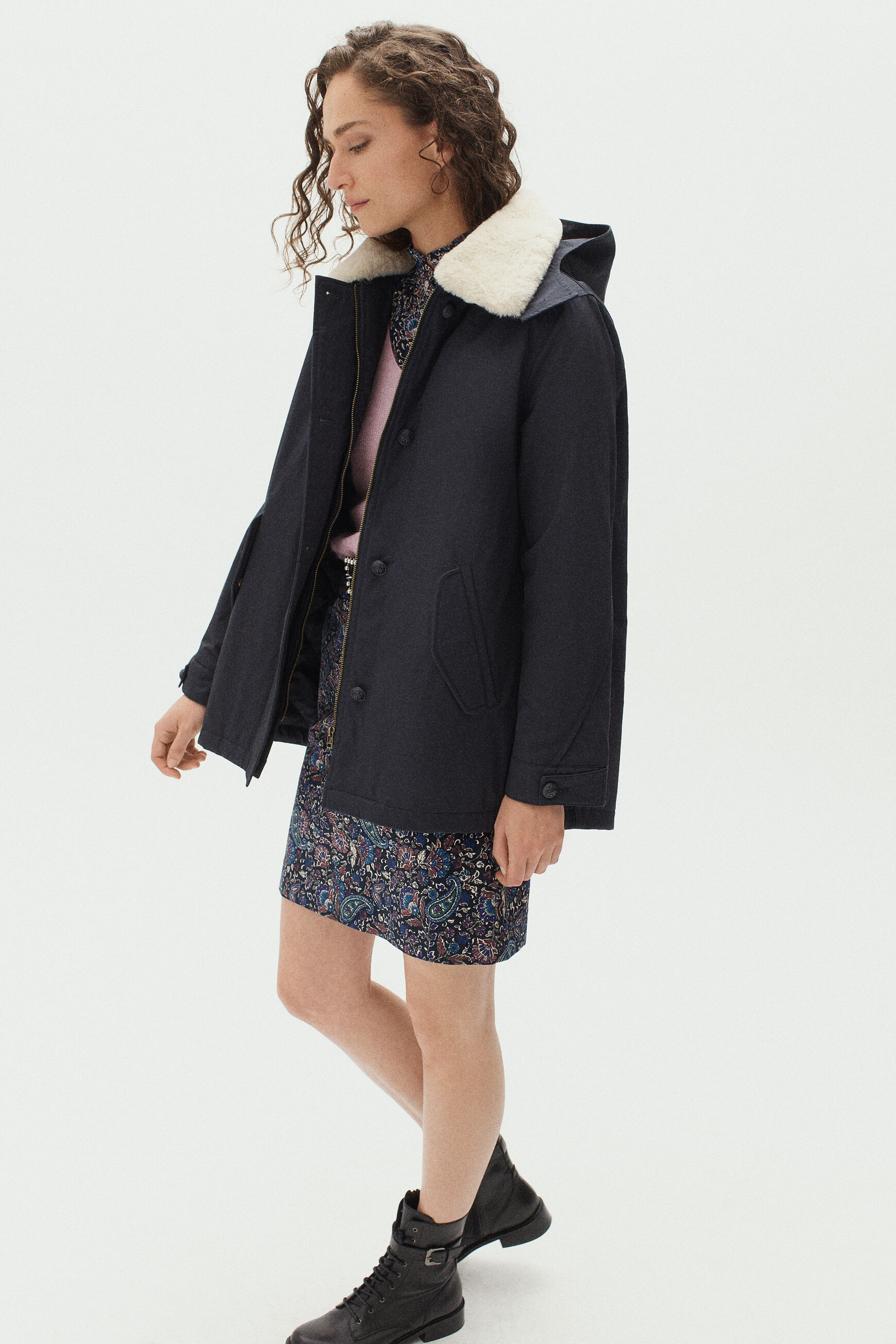 parka ernest bleu marine femme