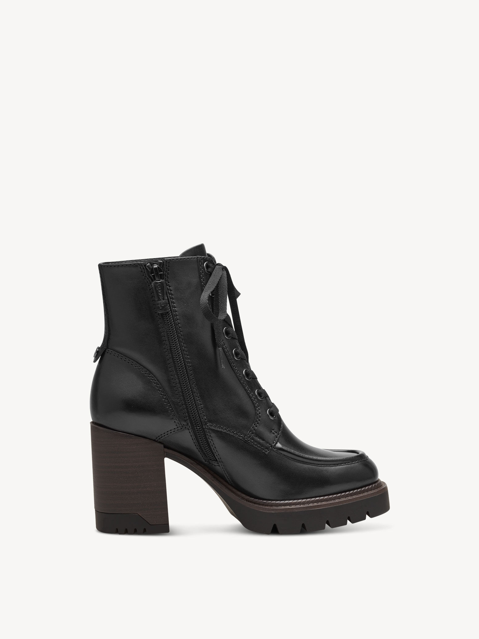 Bottine en cuir - noir
