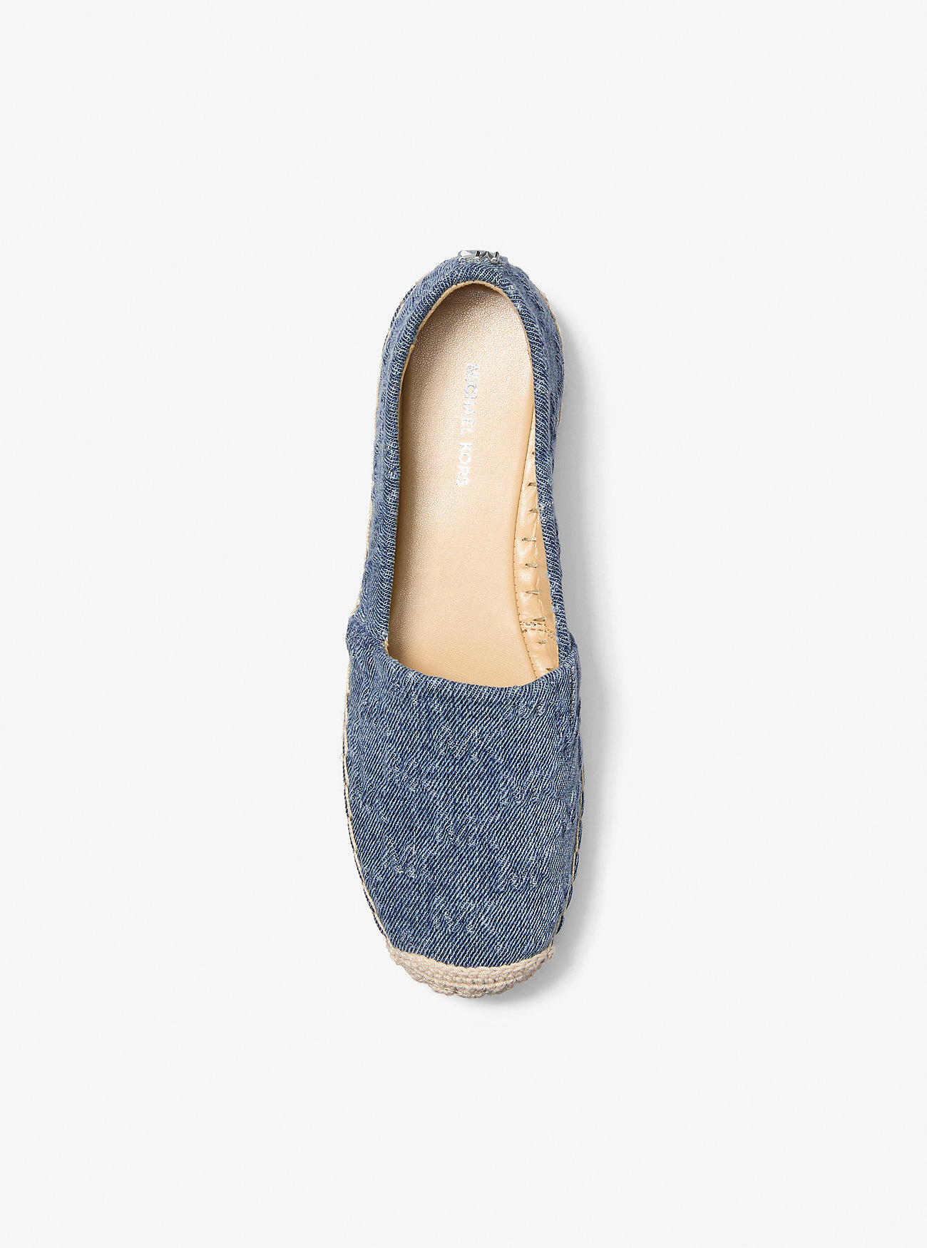 Lynn Logo Embossed Denim Platform Espadrille - UNION WASH