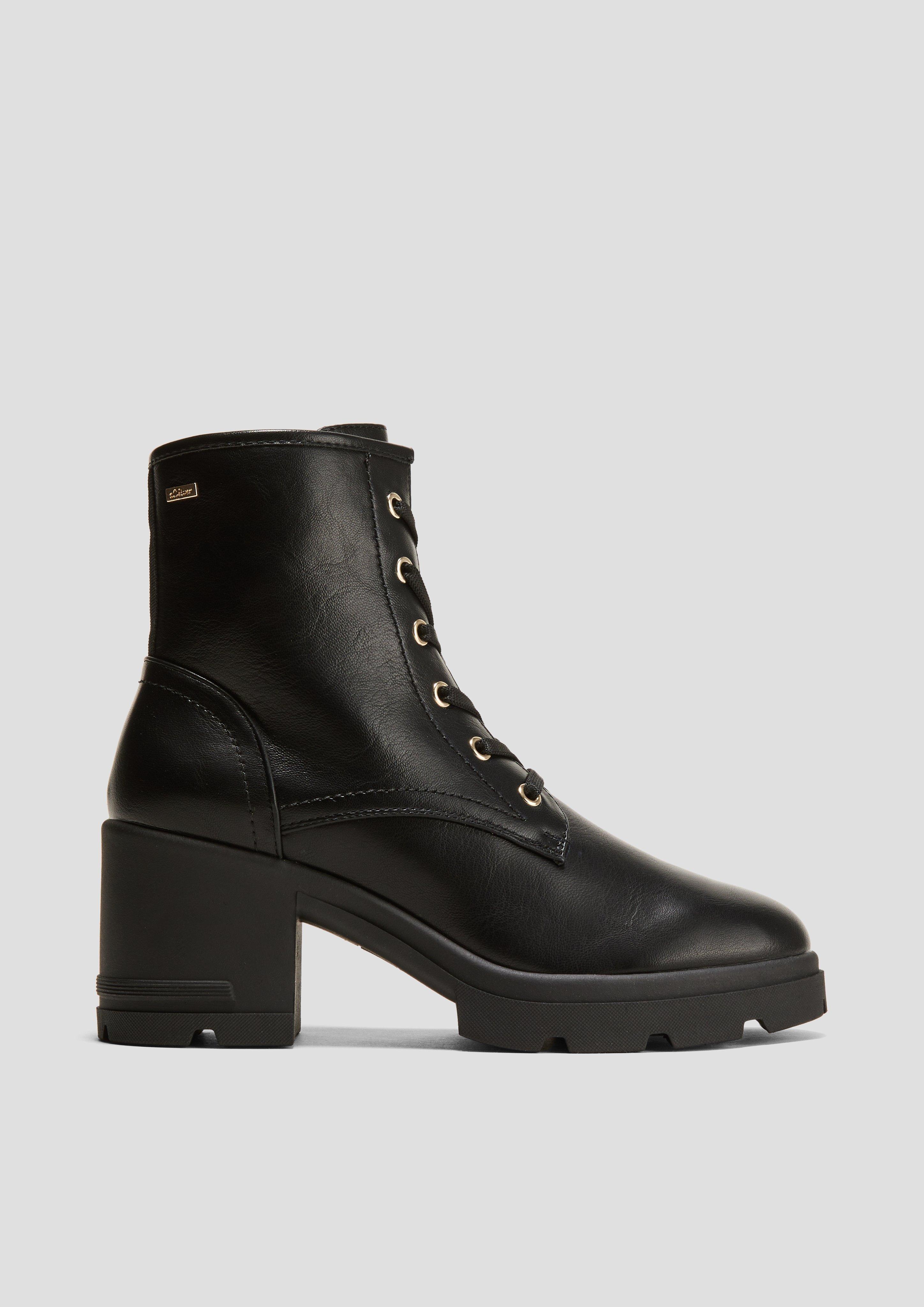 Stiefel mit Blockabsatz in Leder-Optik  6008283-001