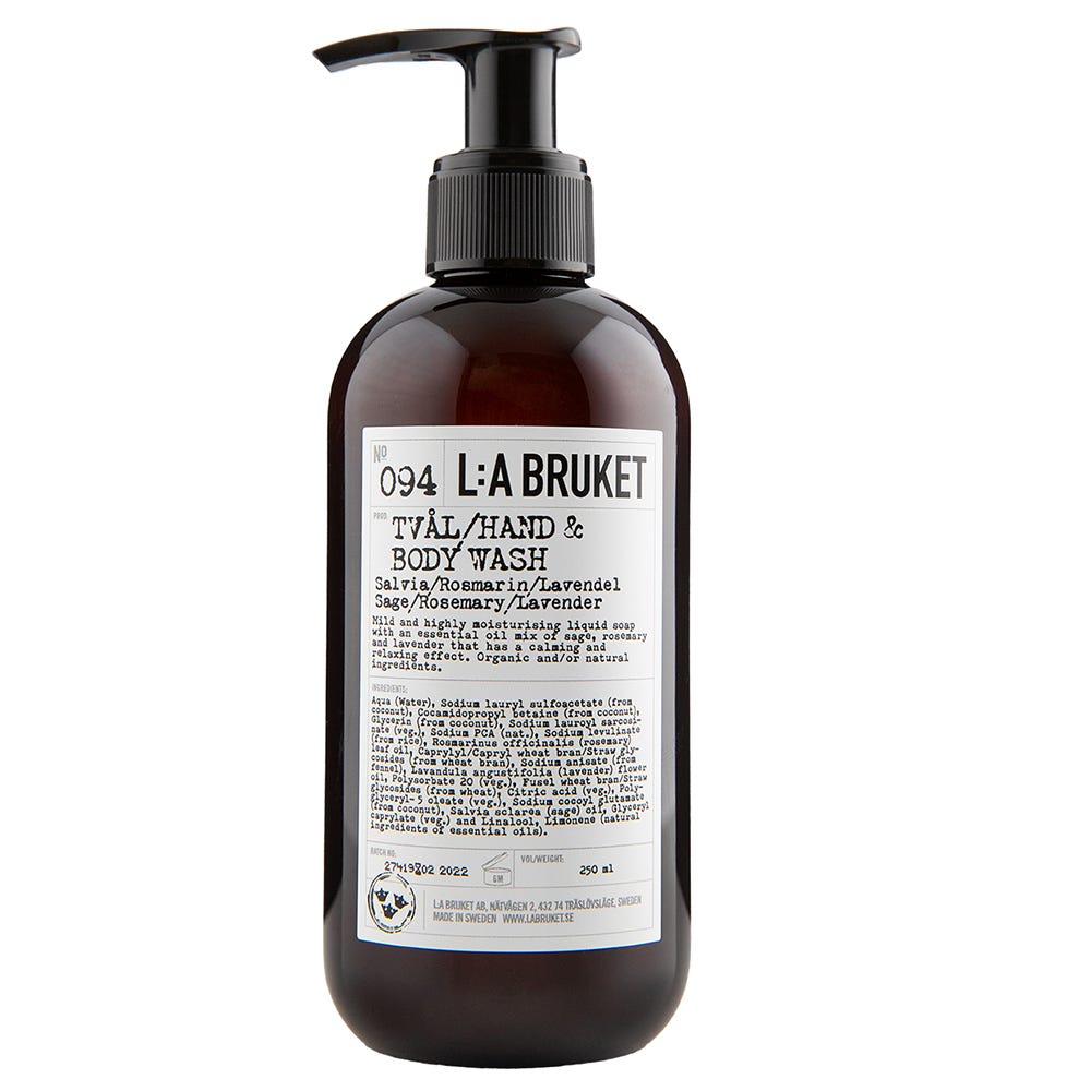 L:A BRUKET 094 Hand & Body Wash Salvia, Rosmarin & Lavendel 250 ml