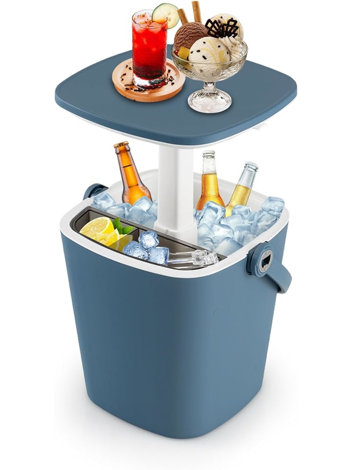 COSTWAY 3-in-1 Kühltisch Cool Bar in Blau günstig kaufen onesize