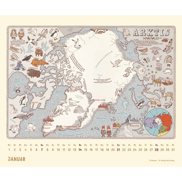 ALLE WELT 2024 - LANDKARTEN-KALENDER VON DUMONT - Kalender