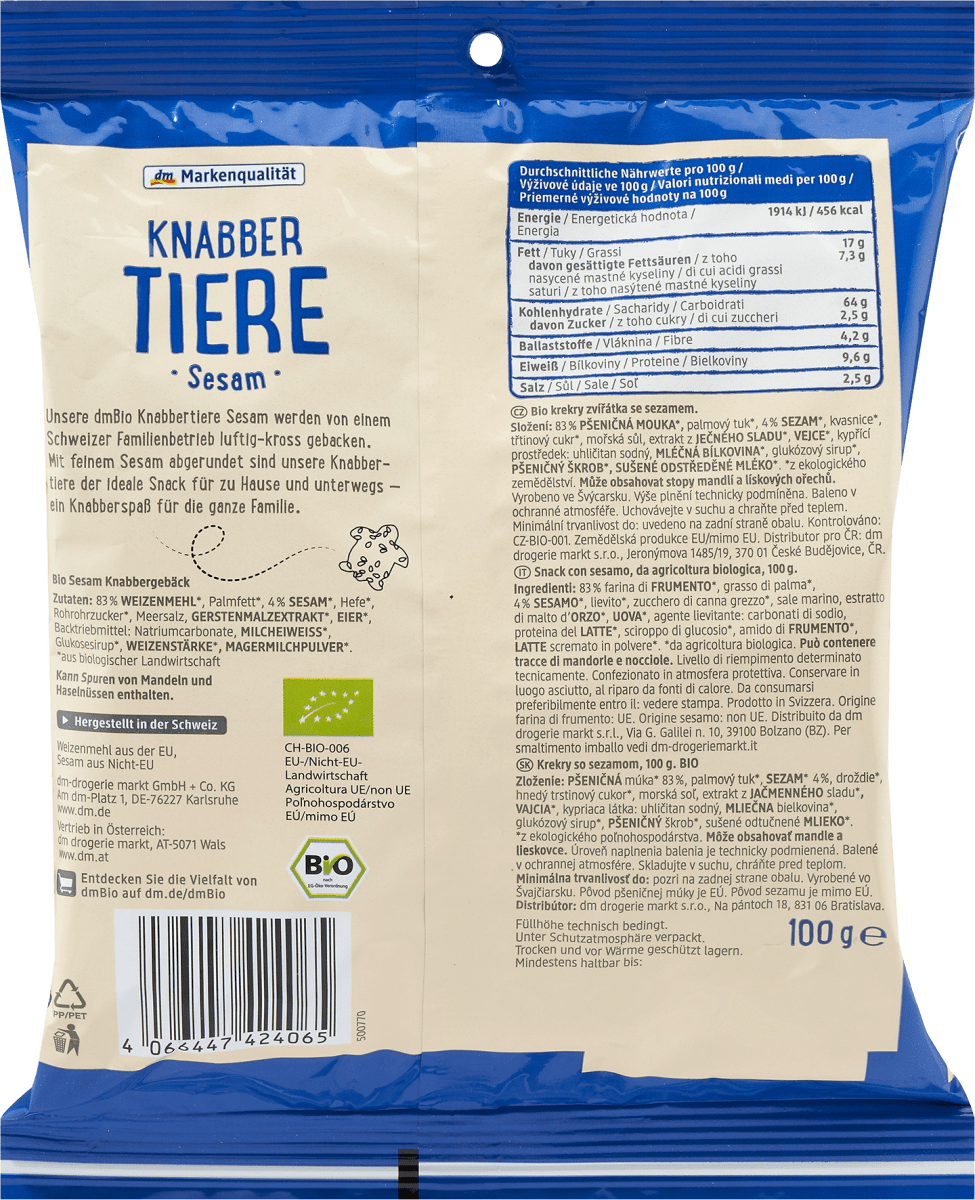 Knabbertiere Sesam, Naturland, 100 g