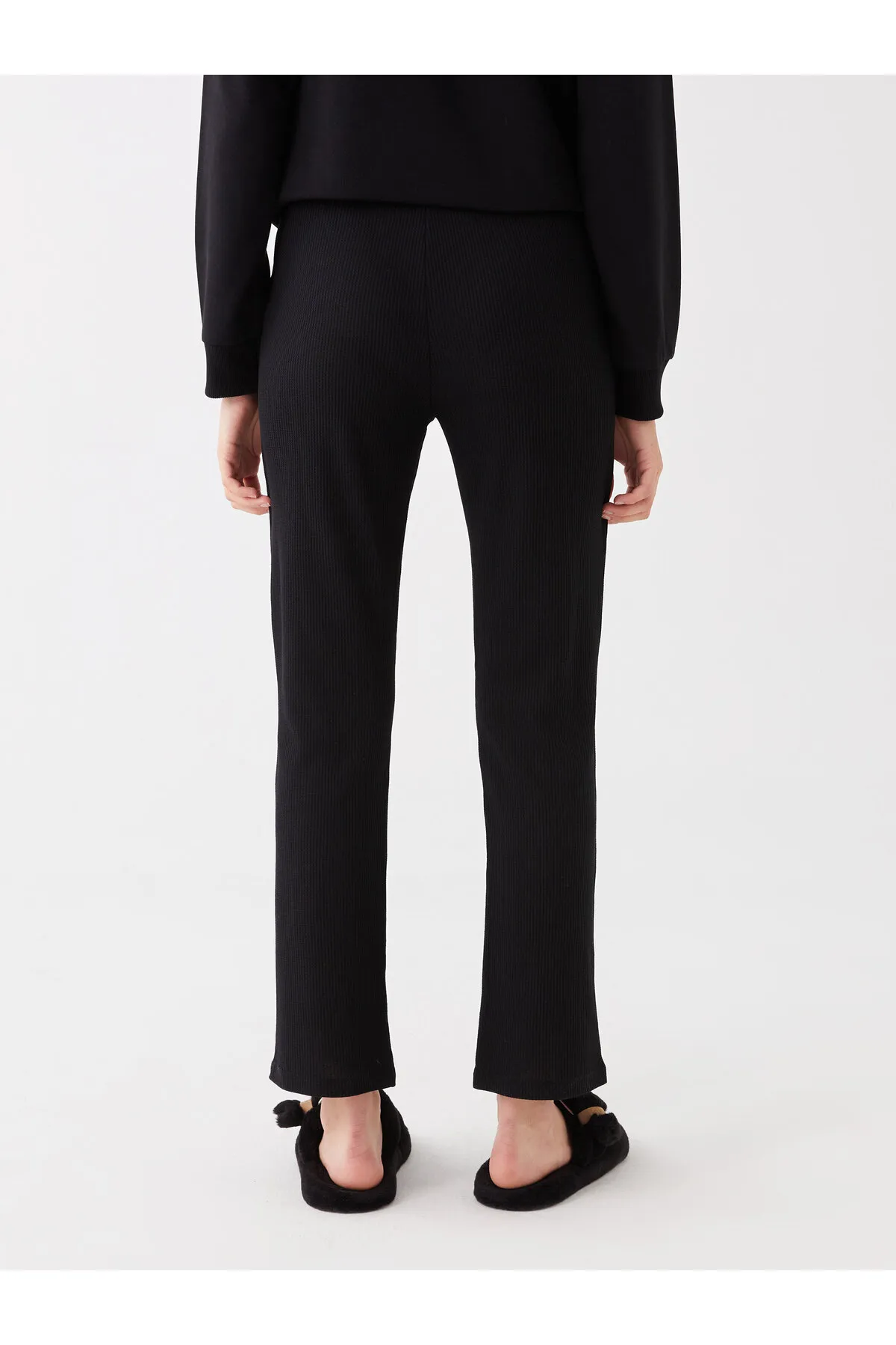 LC Waikiki  Einfarbige Damen-Pyjamahose mit elastischem Bund