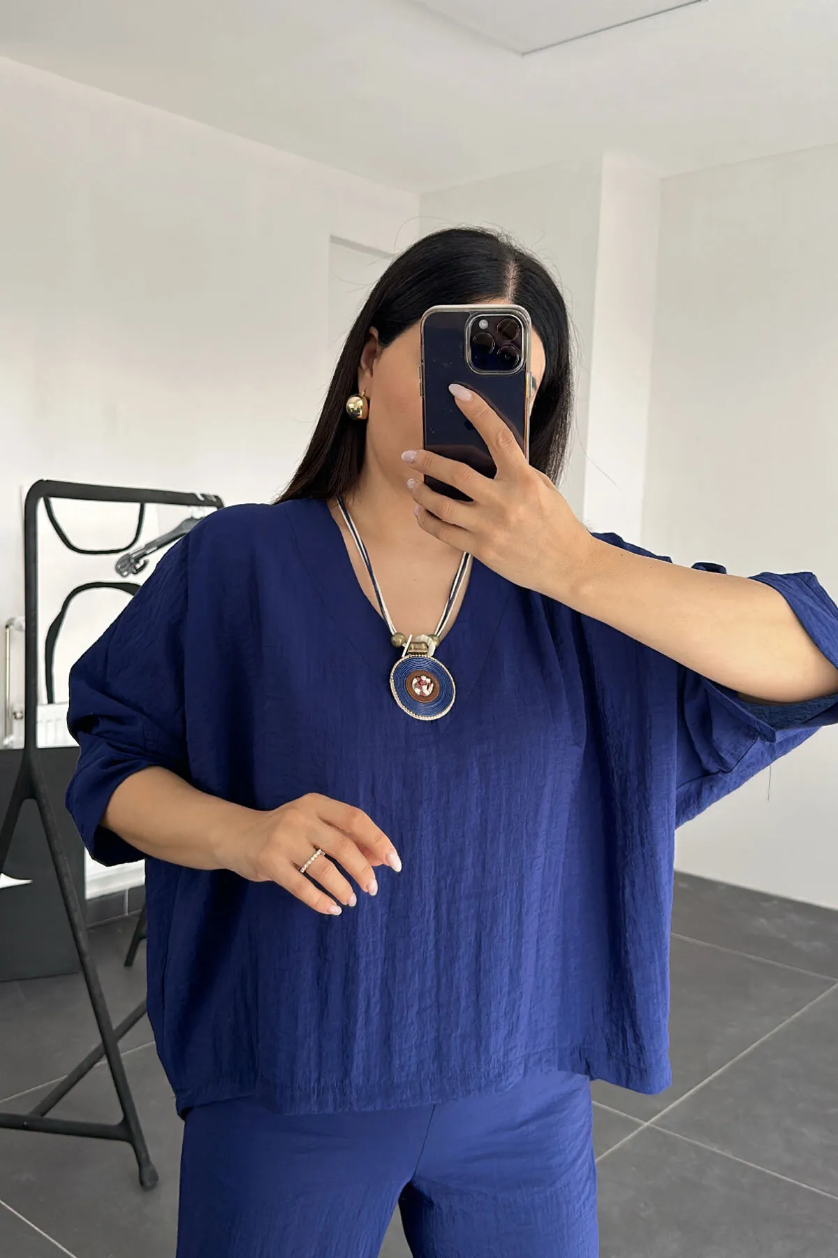 Laluvia  Marineblaues Halsketten-Set