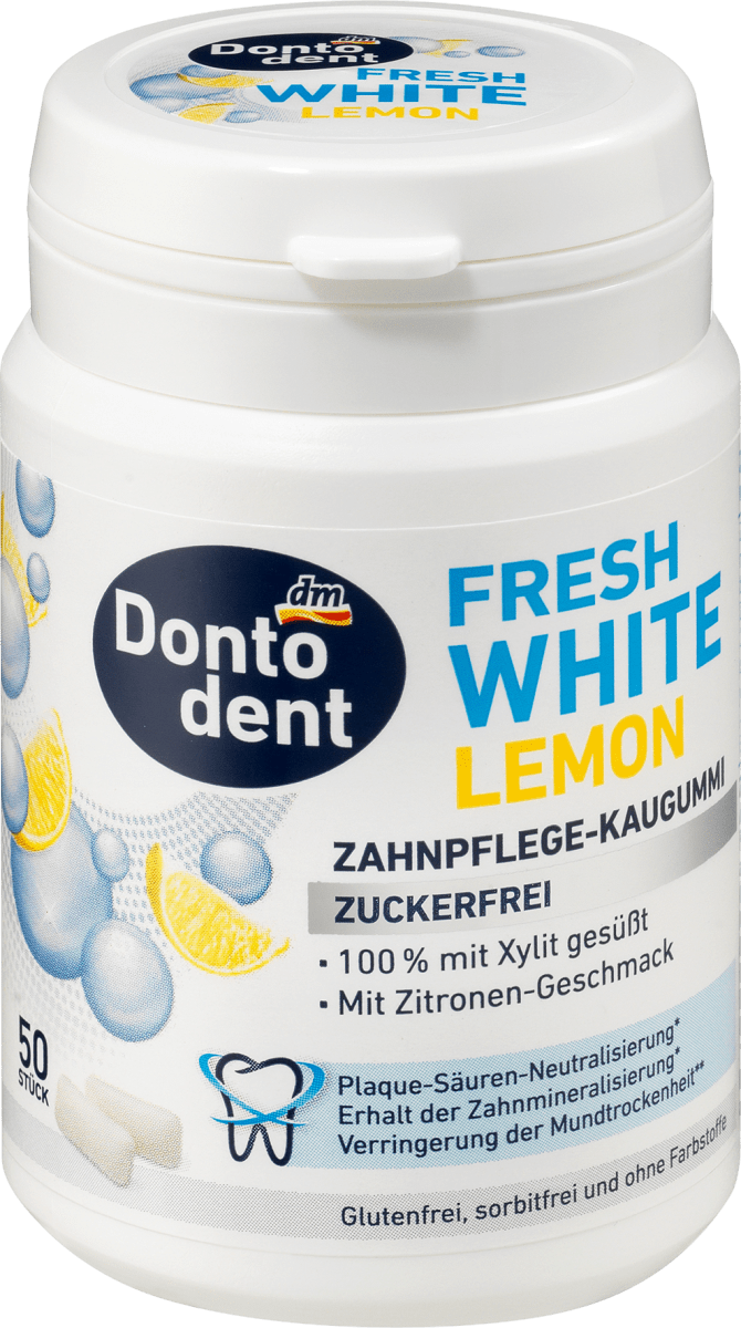 Kaugummi, Fresh White Lemon mit Xylit, 50 St
