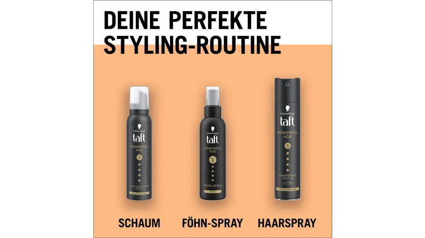 TAFT Föhn-Spray Powerful Age 150ml - Haltegrad 5 - sehr starker Halt 150 ml