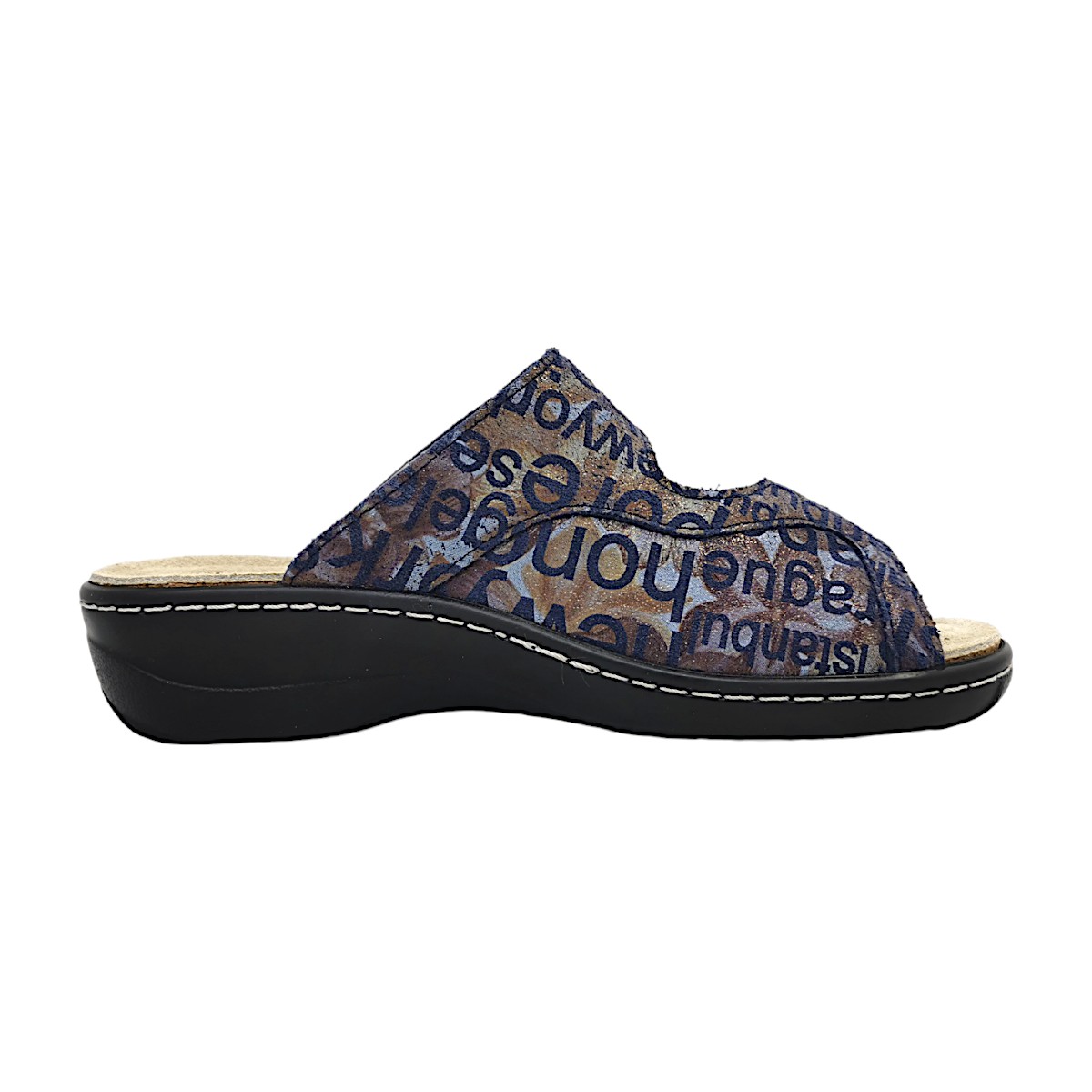 Hickersberger Milano Hallux Pantolette 2168 Blau 7057 Dunkel Blau City