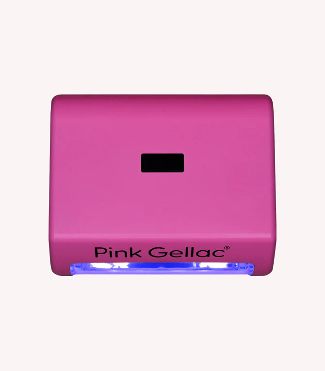 Kompaktná LED lampa, žiarivo ružová, použitá