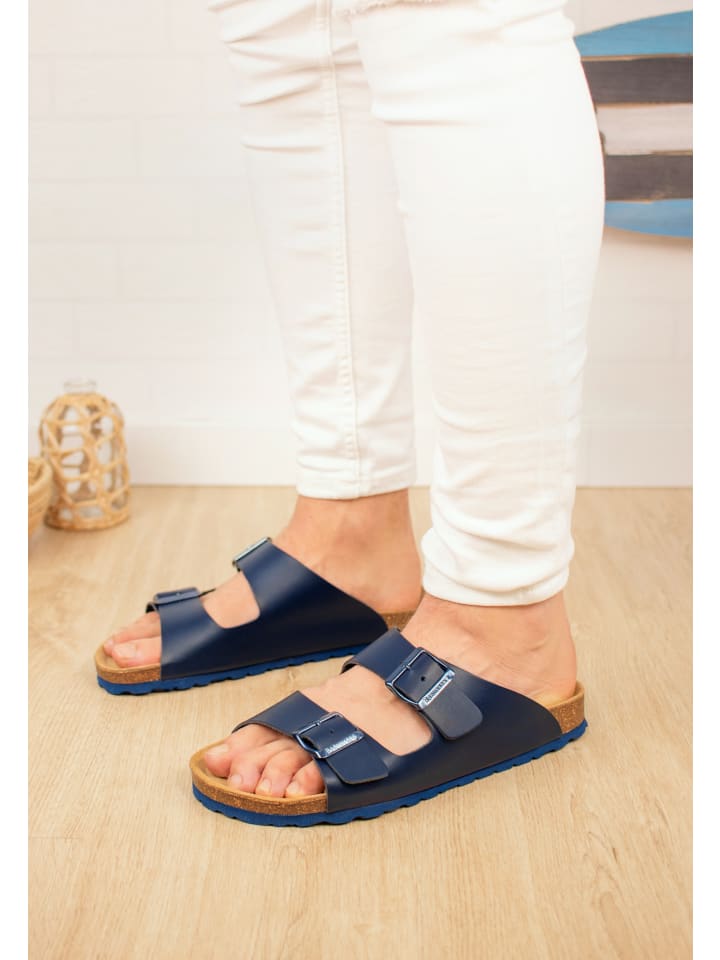 babunkers Pantoletten  in blau günstig kaufen