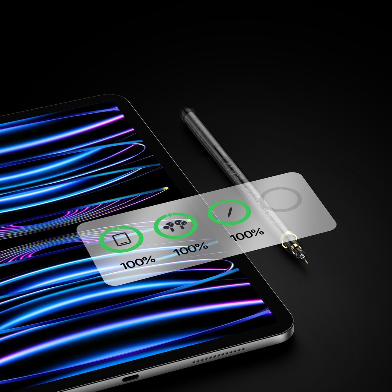 Dux Ducis Stylus Pen SP-04 für Apple iPad transparent 8 h Batteriebetriebszeit Tablet