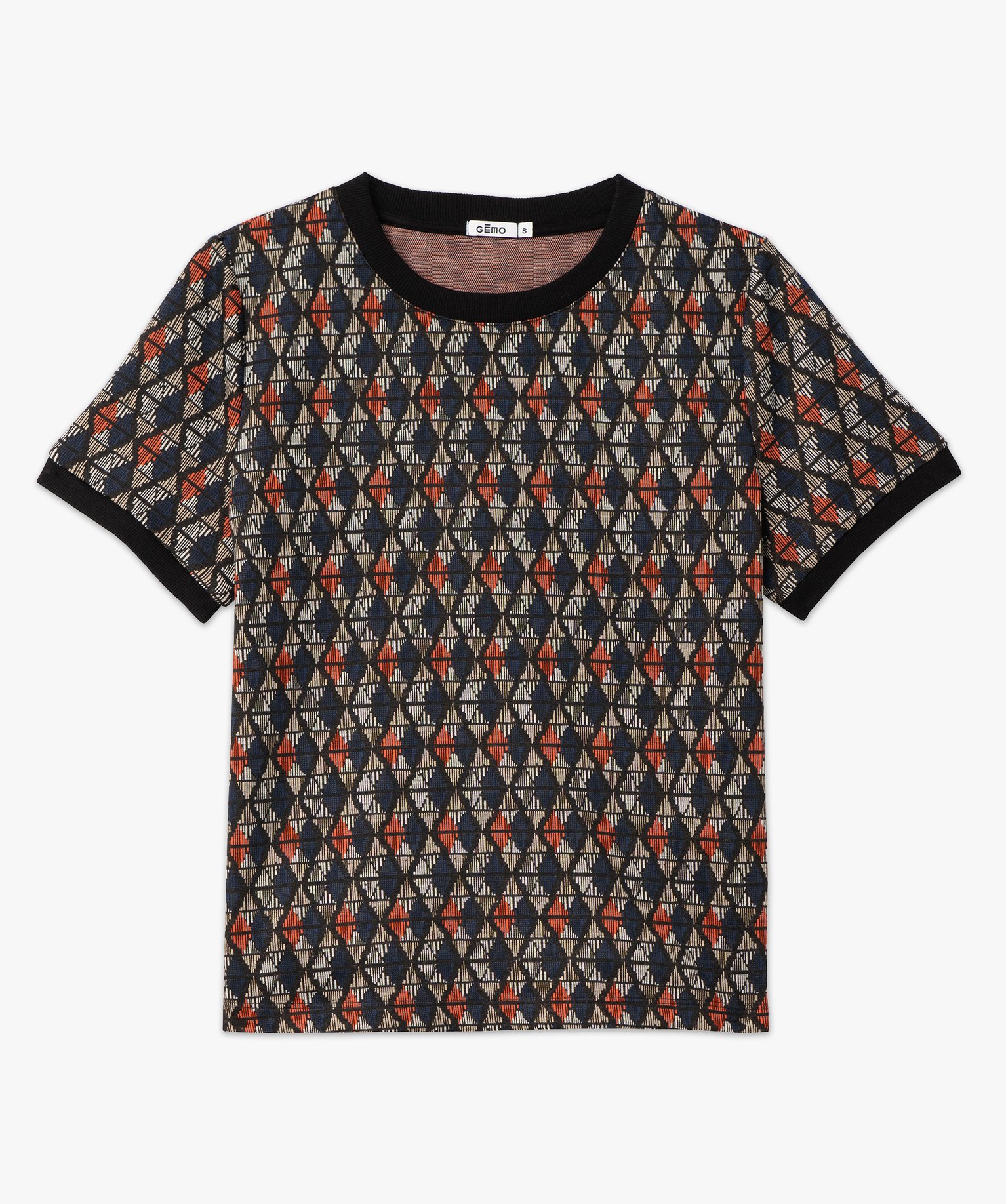 Tee-shirt à manches courtes imprimé femme multicolore | GEMO