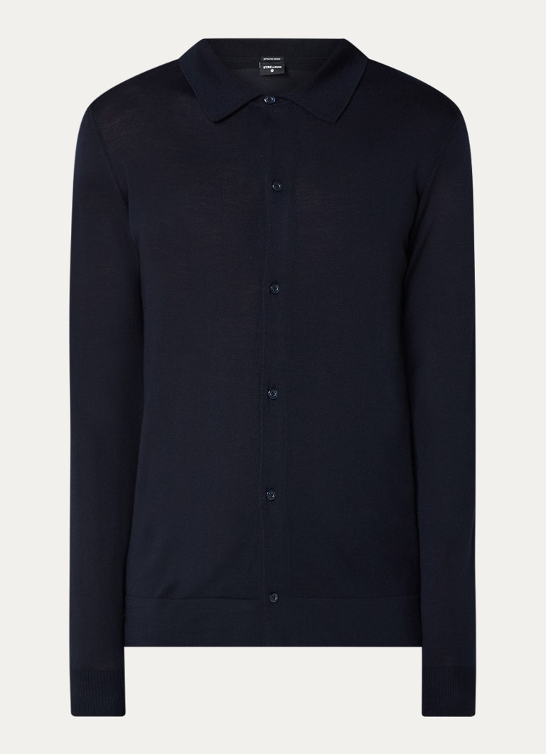 Strellson Marek fine-knit regular fit shirt made of virgin wool
