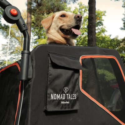 Nomad Tales Spirit Bike Trailer, ebony / tangerine