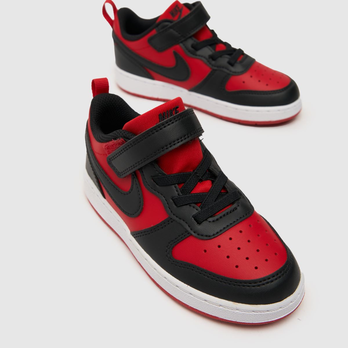 Nike Court Borough Low Recraft Fiú Gyerek Tornacipő Fekete & Piros