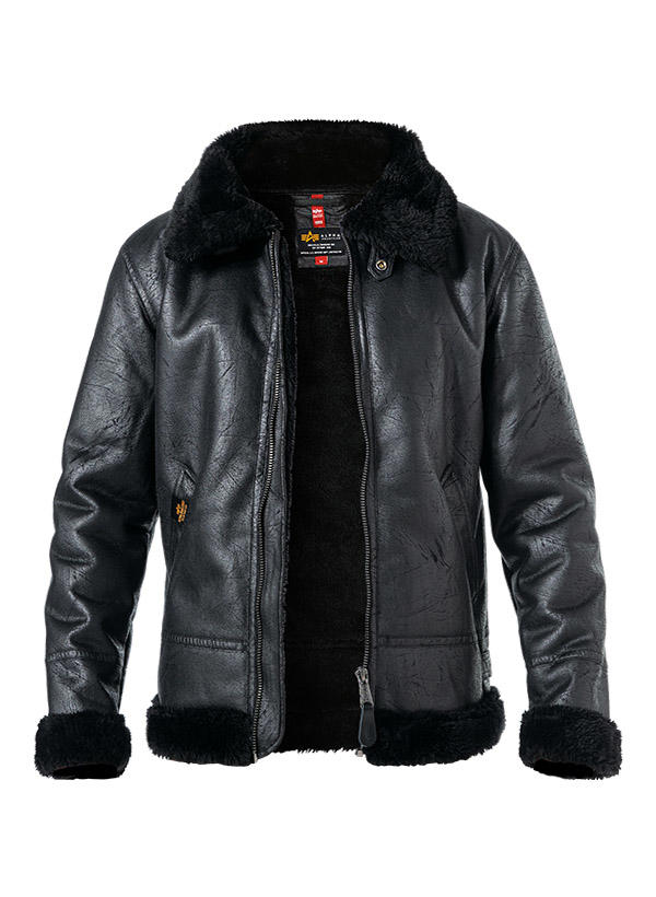 ALPHA INDUSTRIES, Jacke, Mikrofaser, schwarz