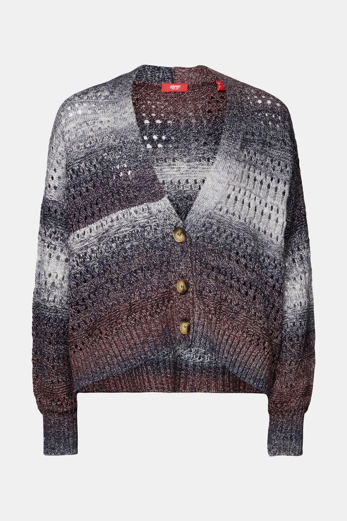 Offen gestrickter Dégradé-Cardigan