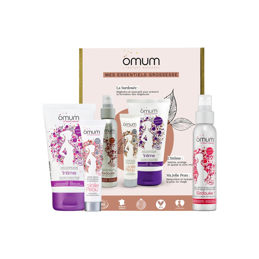Omum Mes essentiels grossesse Coffret des 3 indispensables grossesse bio