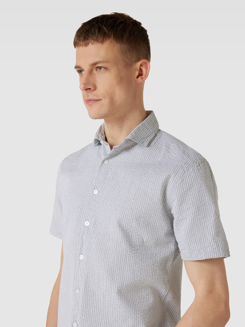 Slim Fit Freizeithemd mit Streifenmuster in mint