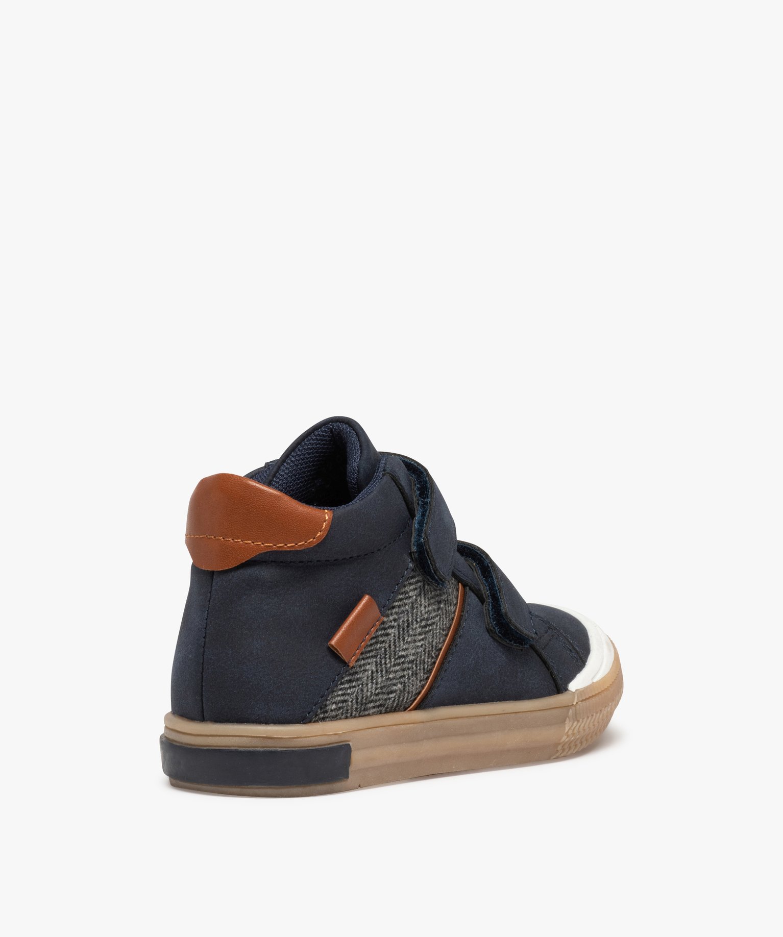 Baskets Garçon mid-cut à scratch style casual marine | GEMO