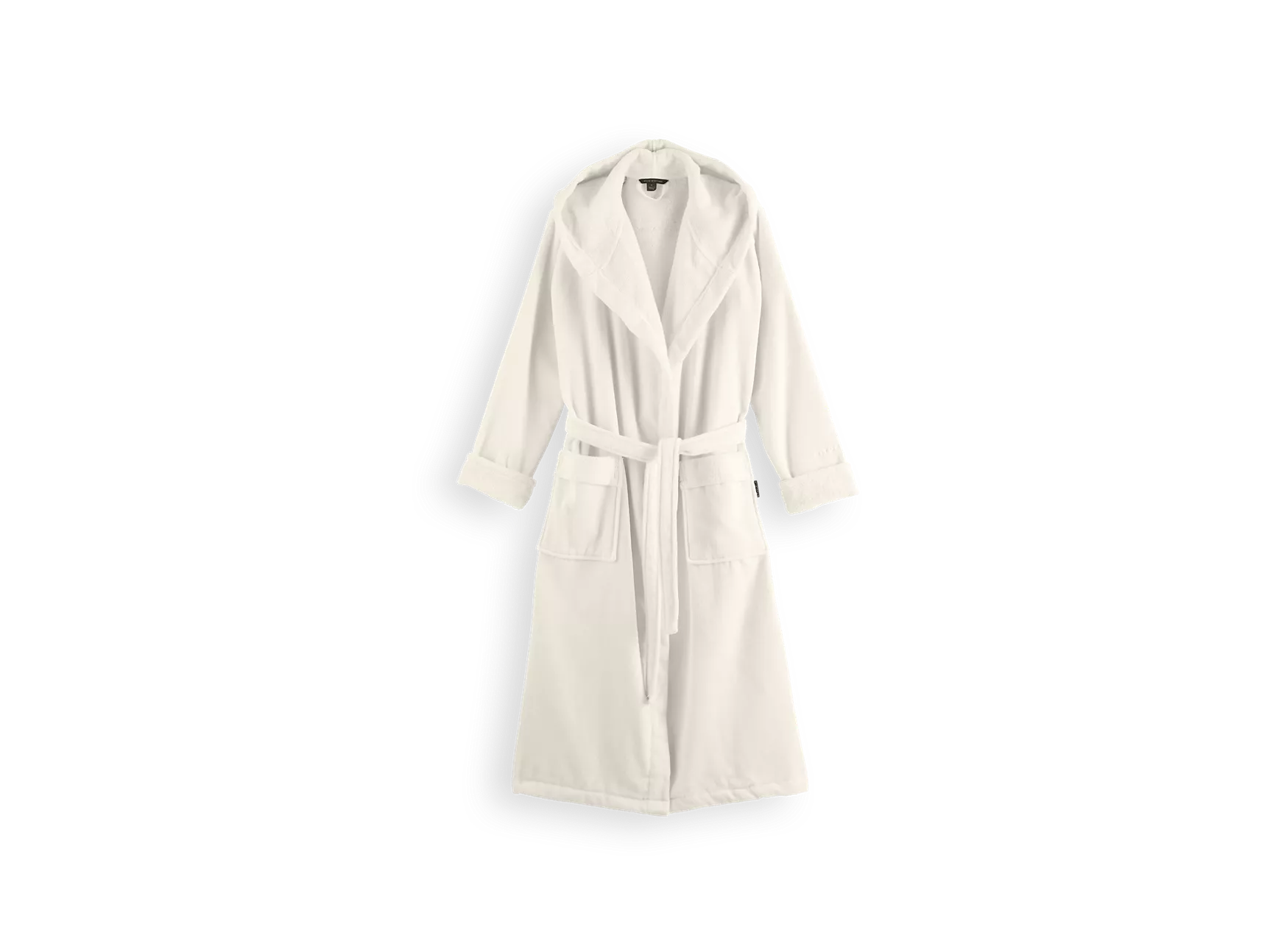 Peignoir en coton ultra doux pour femme, taille S, blanc cassé