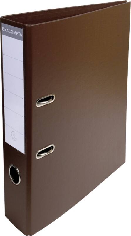 Exacompta Leuchtende Farben Ordner DIN A4 70 mm Braun 2-Ring 53746E Pappkarton, PU (Polyurethan), PVC (Polyvinylchlorid) 10 Stück