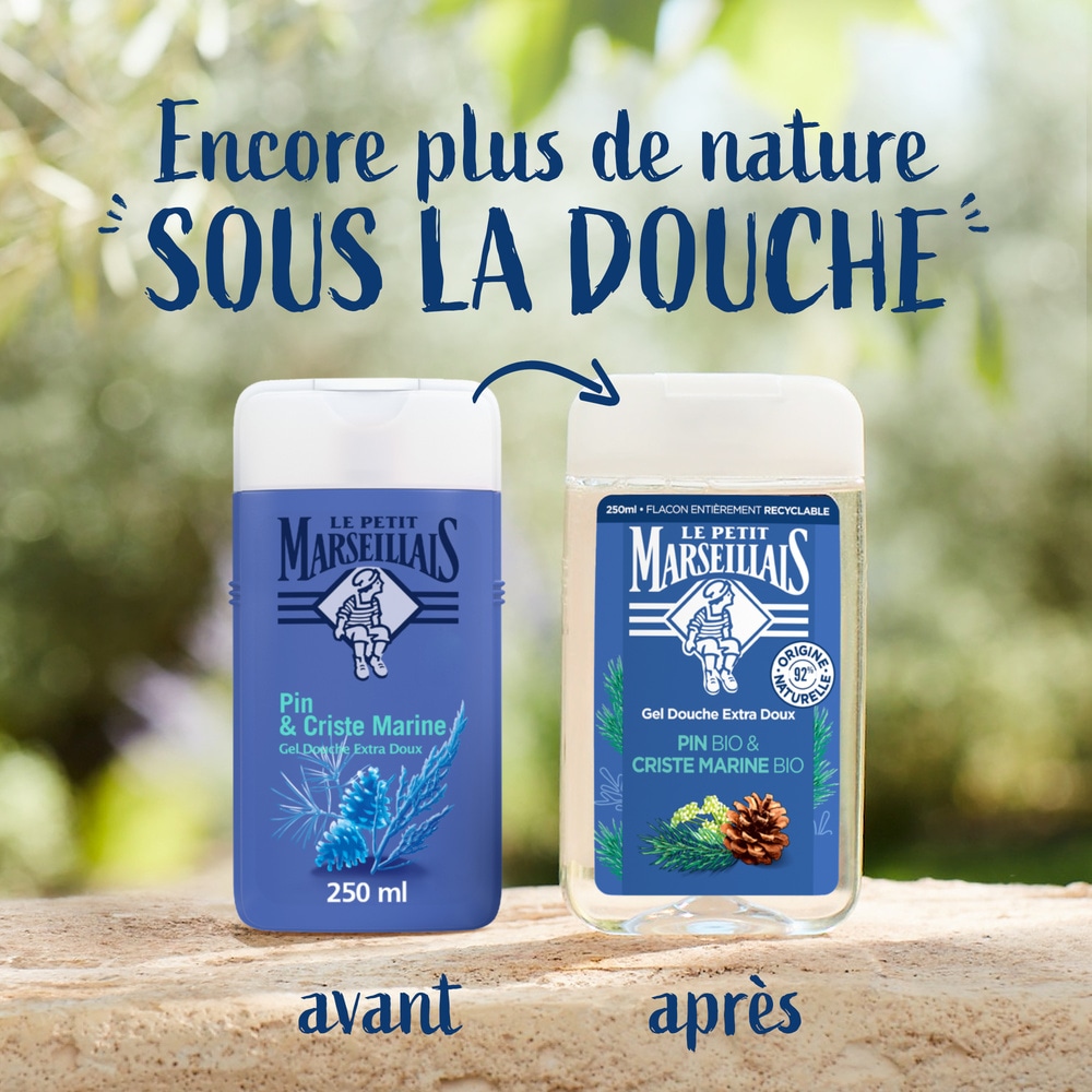 le petit marseillais Gel Douche Extra Doux Pin et Criste Marine 250 ml Gel douche