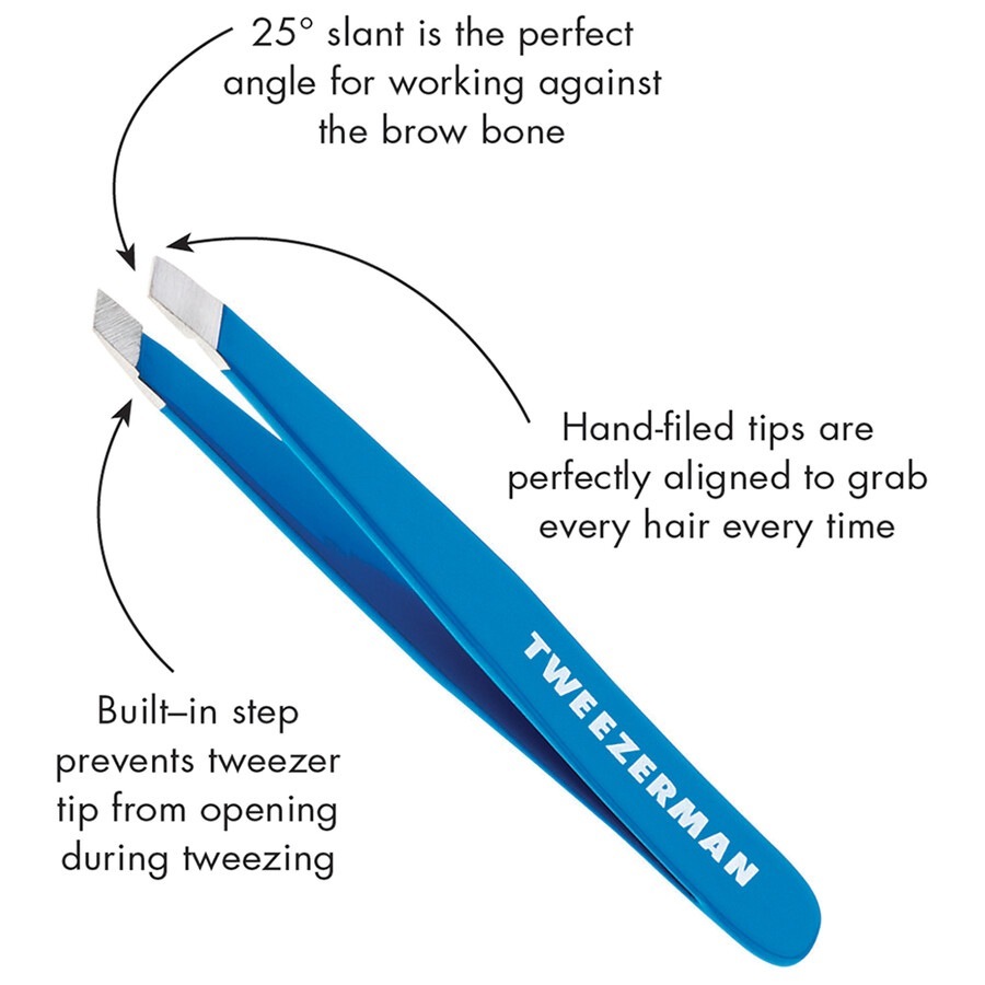 Mini Slant Tweezer - Bahama Blue